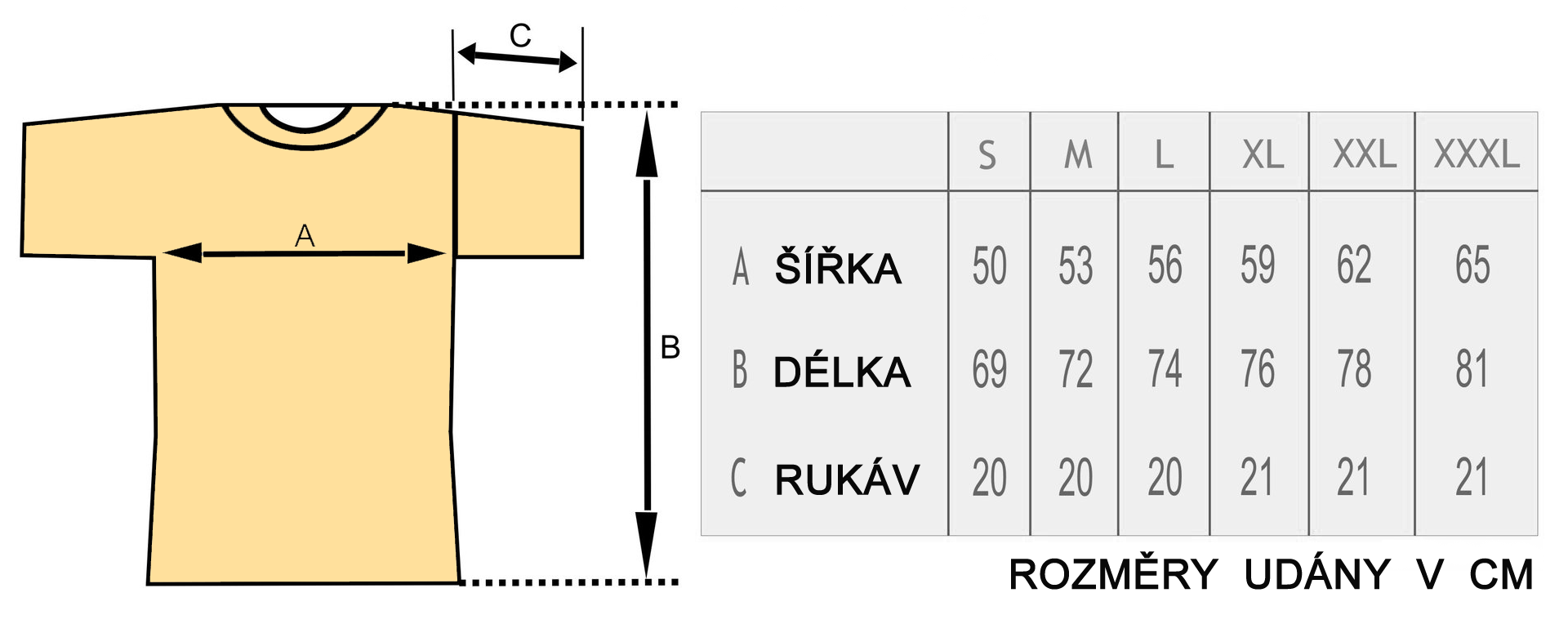 rozmery textilu panske triko2